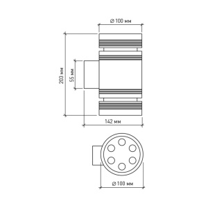 Светодиодный светильник MS-12L220V AC110-265V-30W(Холодный белый) Чёрный корпус