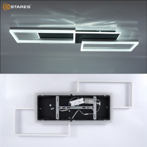 Управляемая светодиодная люстра SOLER 95W 3S-APP-842x392x70-BLACK/WHITE/WHITE-220-IP20