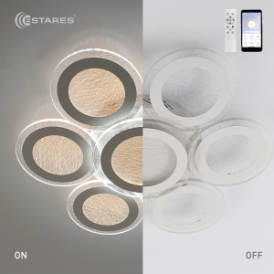 Управляемая светодиодная люстра FUNDO DOUBLE 120W 7R-APP-500X60-WHITE/ICE-220-IP20