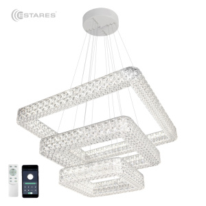 Управляемая светодиодная люстра   AKRILIKA  120W 3S-APP-555-CHROME/CLEAR-220-IP20_Ч