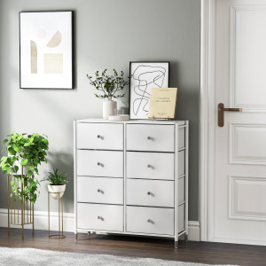 COMMOD classic 4F-8D-WHITE/SILVER-89x30x99 комод семейный