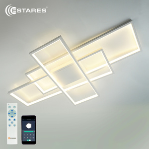 Управляемая светодиодная люстра SVEN 120W 3S-APP-900x500x80-WHITE/WHITE-220-IP20