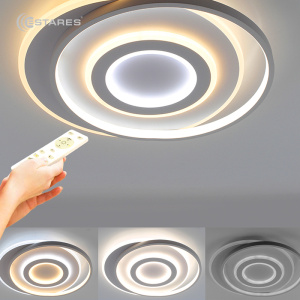 Управляемый светодиодный светильник GEOMETRIA ROUND 60W R-460x57-WHITE/WHITE-220-IP44