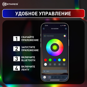 Управляемый светодиодный светильник гибкий ELECTRA RGB 30W-L-IRC-1,5W/m-18LED5050/m-20m-24/220V-IP20