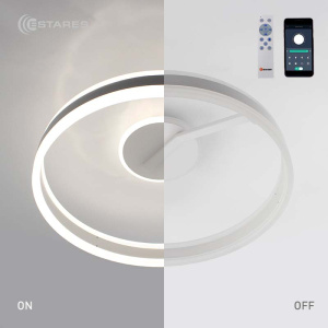 Управляемая светодиодная люстра STELLA C 90W 2R-APP-500*185-WHITE/WHITE-220-IP20
