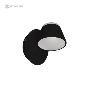 Светодиодный светильник, бра  ABAZUR 12W R-130-BLACK/WHITE-220-IP40