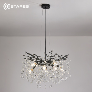 Люстра ROXANA 55 E14х8 R-600x1200-BLACK/CRYSTAL-220-IP20