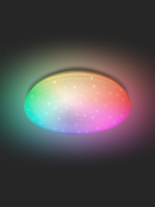   Управляемый светодиодный светильник SATURN 25W RGB R-328-SHINY/WHITE-220-IP44 /2019