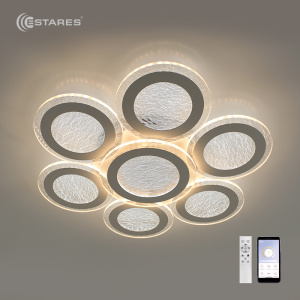 Управляемая светодиодная люстра FUNDO DOUBLE 120W 7R-APP-500X60-WHITE/ICE-220-IP20