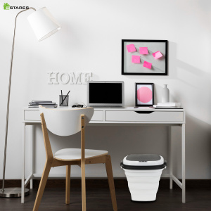 Ведро складное сенсорное  ES-BC-CTsensor-8L-30x29x48/11-WHITE/BLACK