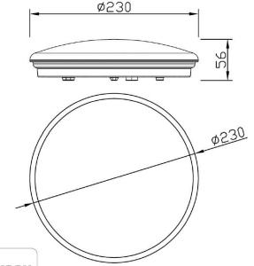 Светодиодный светильник SIMPLE 10W R-230-WHITE-220-IP44