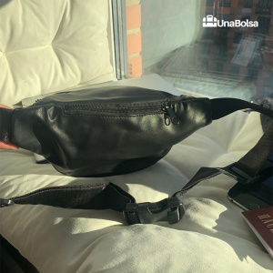 Сумка мужская из экокожи UB-504-265x130х85-black/black-молния/молния