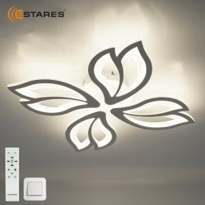 Управляемая светодиодная люстра ASTRA 80W 4F-APP-528x80-WHITE/WHITE-220-IP20