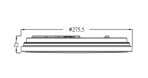 Управляемый светодиодный светильник SIYANIE PRIME 24W R-275-ON/OFF-CRYSTAL-220-IP44
