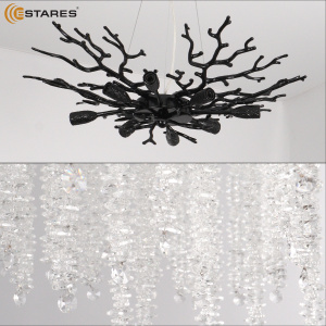 Люстра ROXANA 65 E14х8 R-600x1200-BLACK/CRYSTAL-220-IP20