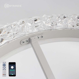 Управляемая светодиодная люстра STELLA C ICE 90W 2R-APP-500*215-WHITE/WHITE-220-IP20