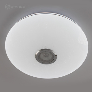 Управляемая светодиодная музыкальная люстра MUSIC RGB 60W R-APP-390-WHITE/CHROME-220-IP20
