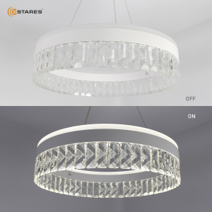 Управляемая светодиодная люстра CARINA 90W R-APP-500x1200-WHITE/CLEAR-220-IP20