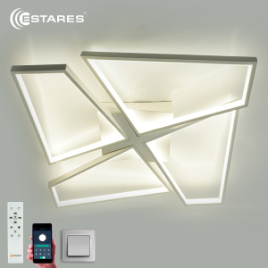 Управляемая светодиодная люстра ORLANDO 120W S-APP-550x550x90-WHITE/WHITE-220-IP20