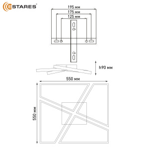 Управляемая светодиодная люстра ORLANDO 120W S-APP-550x550x90-WHITE/WHITE-220-IP20
