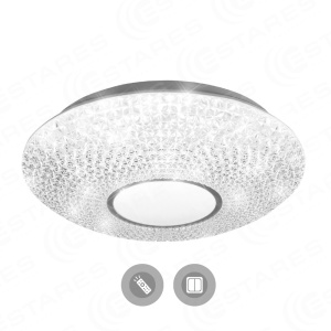 Управляемый светодиодный светильник  AKRILIKA  60W R-510-CLEAR/WHITE-220-IP20 (новый размер)