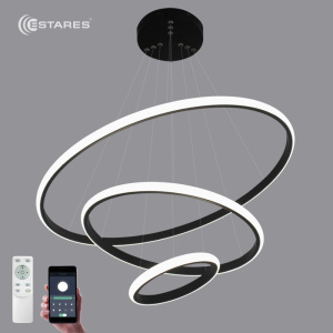 Управляемая светодиодная люстра LATTE 70W 3R-APP-600x1100-BLACK/WHITE-220-IP20