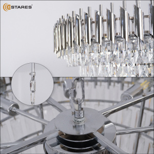  Люстра SANDRA 12хЕ14-750х1000-CHROME/CRYSTAL-220-IP20