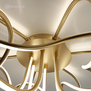 Управляемая светодиодная люстра LL MUSE 80W R-600-GOLD/OPAL-220-IP20, модель LIANA