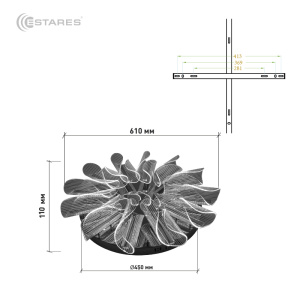 Управляемый светодиодный светильник LUMIERA 90W R-610x110-RC-CHROME/CHROME/CLEAR-220-IP20