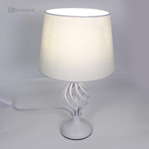 Настольная лампа DUBLIN 1xE27 R-115x240x410-WHITE/WHITE-220-IP20