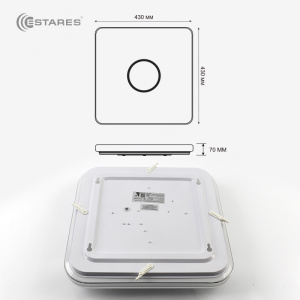 Управляемая светодиодная музыкальная люстра a-play RGB 80W S-APP-430-WHITE/WHITE-220-IP20
