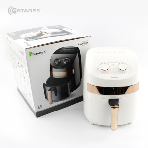 АЭРОГРИЛЬ EASYCOOK 1000W-220V-3.5L-280x280x335-WHITE/GOLD