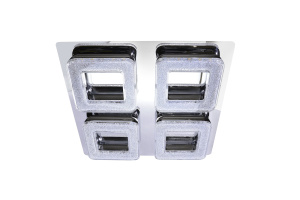Люстра светодиодная ROMBO 40W 3000K chrome-crystal