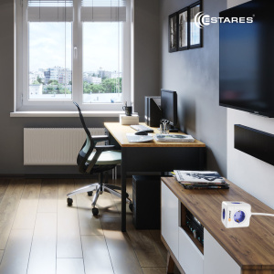 Разветвитель-удлинитель 5 Евро "COMFORT CUBE" 5G-blue/white-1,5m(3x1mm)