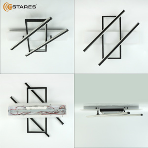 Управляемая светодиодная люстра PALLA 110W 3S-APP-500x460x80-BLACK/WHITE/CLEAR-220-IP20