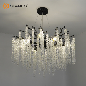 Люстра ROXANA 65 E14х8 R-600x1200-BLACK/CRYSTAL-220-IP20