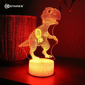 Светодиодный светильник, ночник OKKO RGB 3D "ДИНОЗАВР РЕКС"