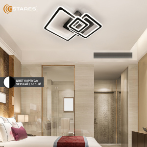 Управляемый светодиодный светильник TRIPLEX SQUARE 124W 3S-APP-596x596x146-BLACK/WHITE-220-IP20
