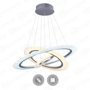 Управляемый светодиодный светильник GRAVITACIA ACRYLIC 75W R-680-WHITE/SILVER-220-IP40