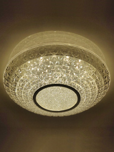 Управляемый светодиодный светильник MIRRA CRYSTAL RGB 40W R-405-CLEAR/CHROME-220-IP20