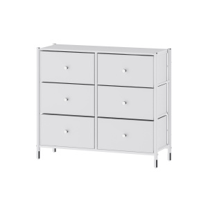 COMMOD classic 3F-6D-WHITE/SILVER-89x30x78 комод-макси плюс