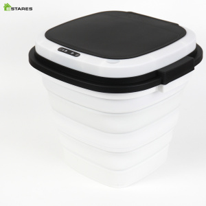 Ведро складное сенсорное  ES-BC-CTsensor-8L-30x29x48/11-WHITE/BLACK