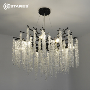 Люстра ROXANA 65 E14х8 R-600x1200-BLACK/CRYSTAL-220-IP20