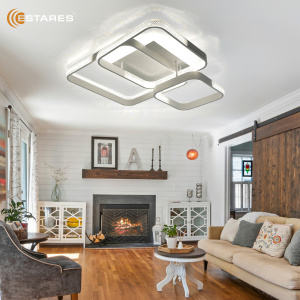 Управляемая светодиодная люстра MISTER 140W 4S-APP-720x660x160-WHITE/CLEAR-220-IP20