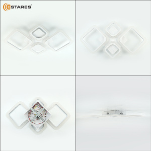 Управляемая светодиодная люстра OVAL 80W 4S-RC-725x423x55-WHITE/WHITE-220-IP20