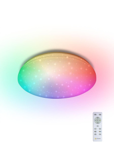   Управляемый светодиодный светильник SATURN 25W RGB R-328-SHINY/WHITE-220-IP44 /2019