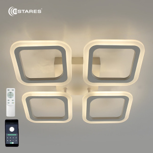 Управляемая светодиодная люстра ROOM 60W 4S-APP-520x73-WHITE/WHITE-220-IP20