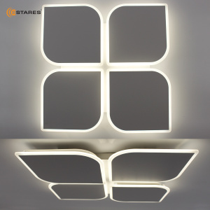 Управляемая светодиодная люстра AERO 70W 4F-ON/OFF- 455x455x57-WHITE/WHITE-220-IP20