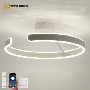 Управляемая светодиодная люстра MADERA 80W R-APP-500x170-WHITE/WHITE-220-IP20