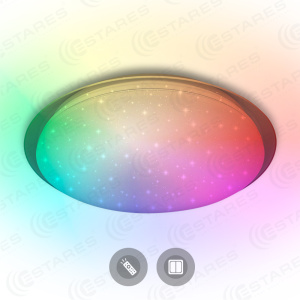   Управляемый светодиодный светильник SATURN 60W RGB R-535-SHINY/WHITE-220-IP44 с кантом